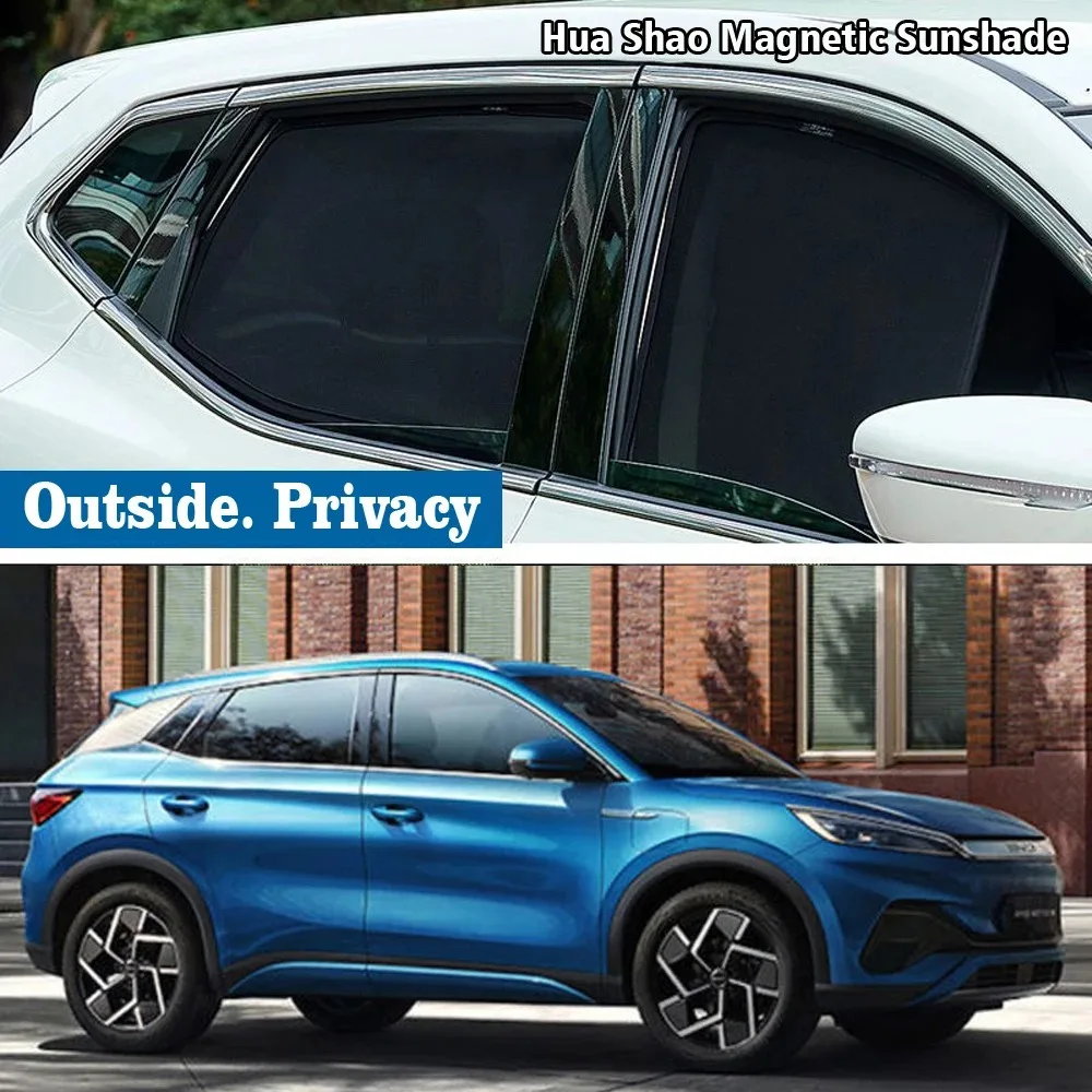 

For Atto 3 BYD Atto3 EV Yuan Plus 2022 - 2025 2024 Magnetic Car Sunshade Shield Windshield Frame Curtain Sun Shade Accessories