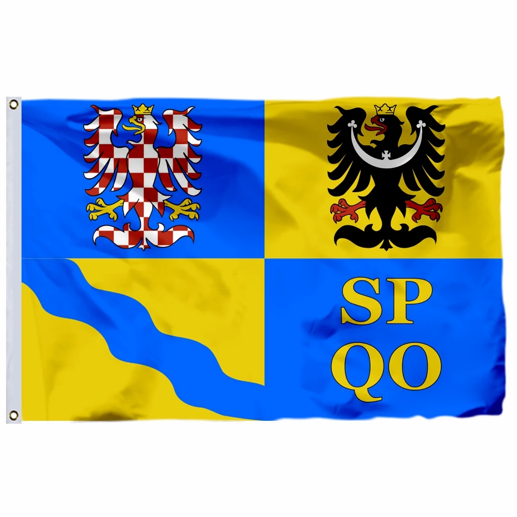 Alex K Grundwald flag Kingdom of Poland Banner Halicz 3x5ft 90x150cm 4X4FT Double sided printing Lwów