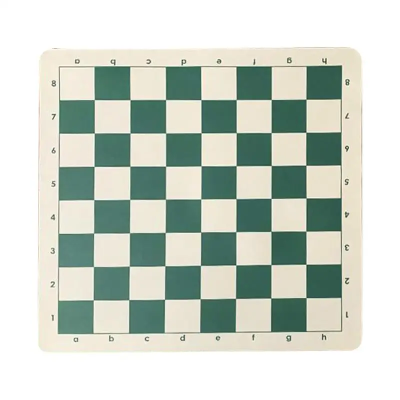 Folding Chess Board Soft Chess Game Board Tournament Chess Mat Compact PU Leather Chess Board Checkers Folding Board For Kids