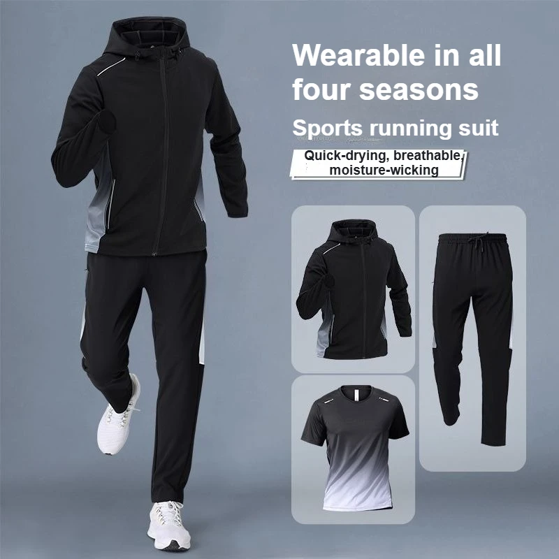 Men's New - style Running Sportswear Sets: Quick - drying Outfits for Morning Runs, Outdoor Cycling, Training and Fitness