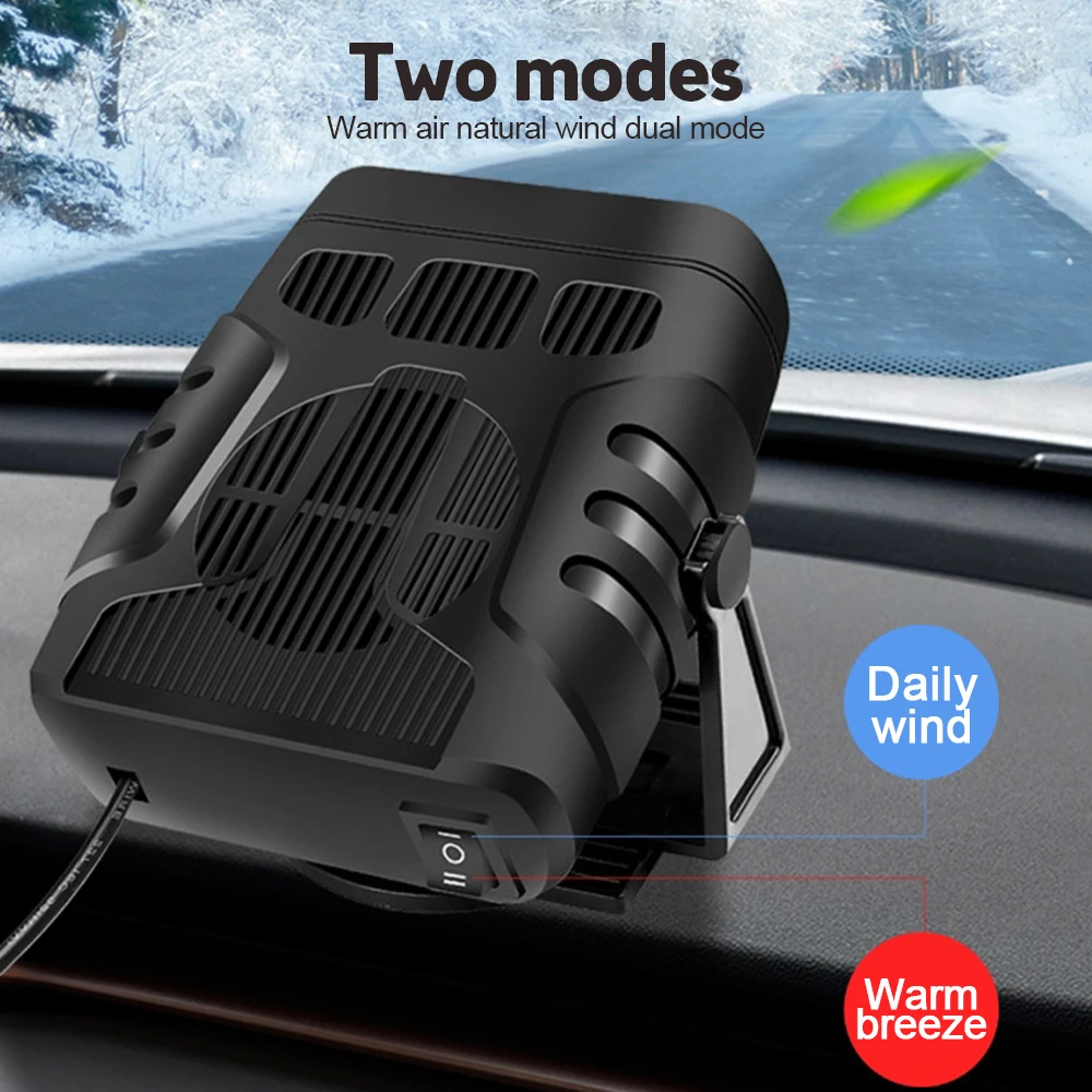 Auto Heater Fan Car Windshield Fast Heating Defrost Defogger 12/24V Electric Dryer Windshield Defogging Demister