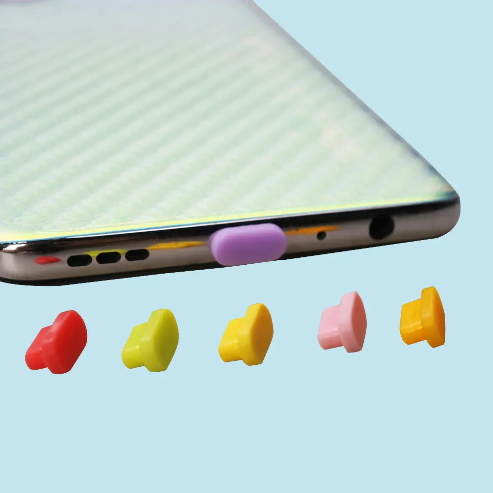 1 Satz Typ-C-Schnitts telle Silikon staub dichter Stecker Datenkabel Ladeans chluss Weich gummis topfen für Handy Laptop Universal stecker – Detail 3