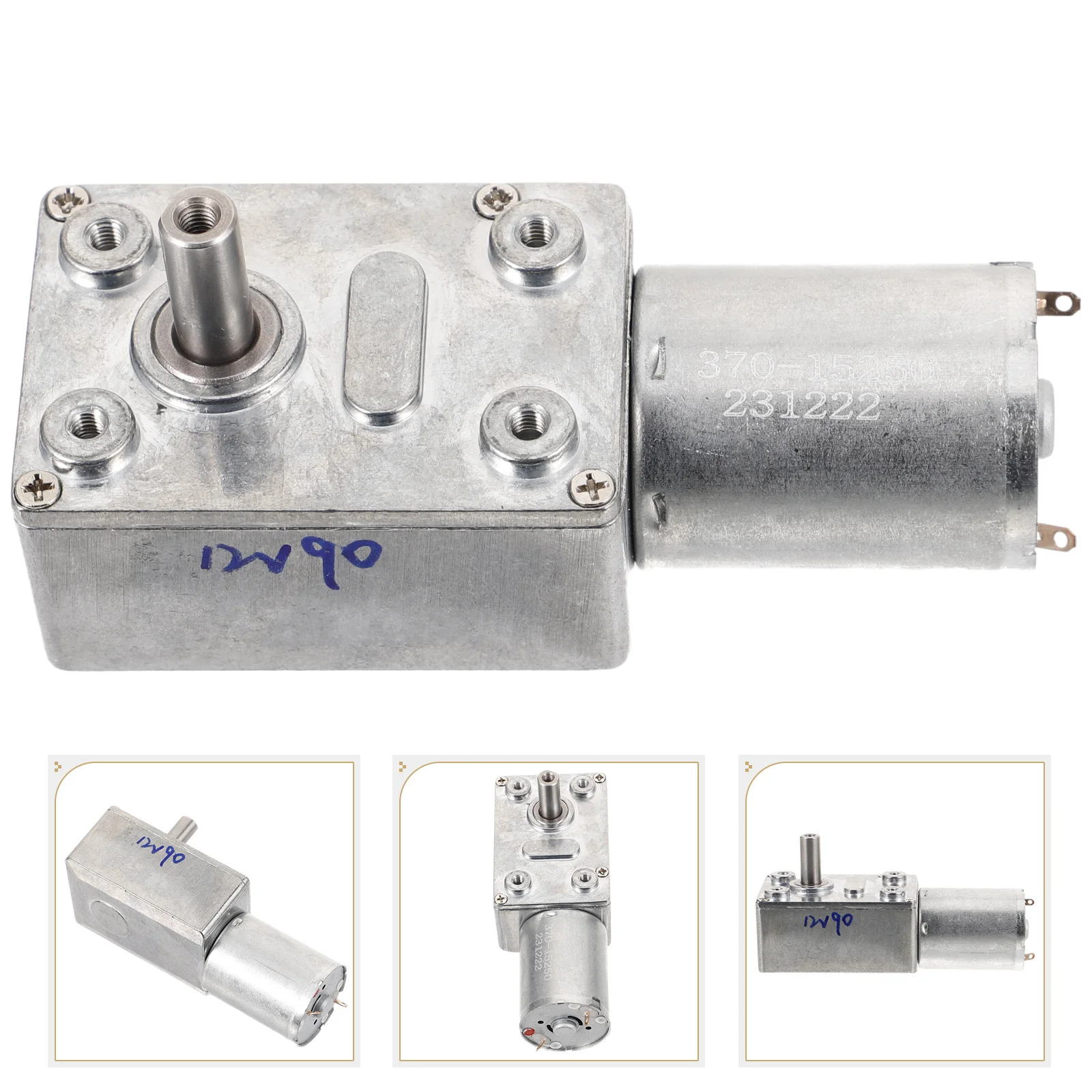 

1pcs High Torque Worm Gear Hollow Shaft Dc For Diy Machine Self-Locking Precision Control Home Industrial Applications Turboworm