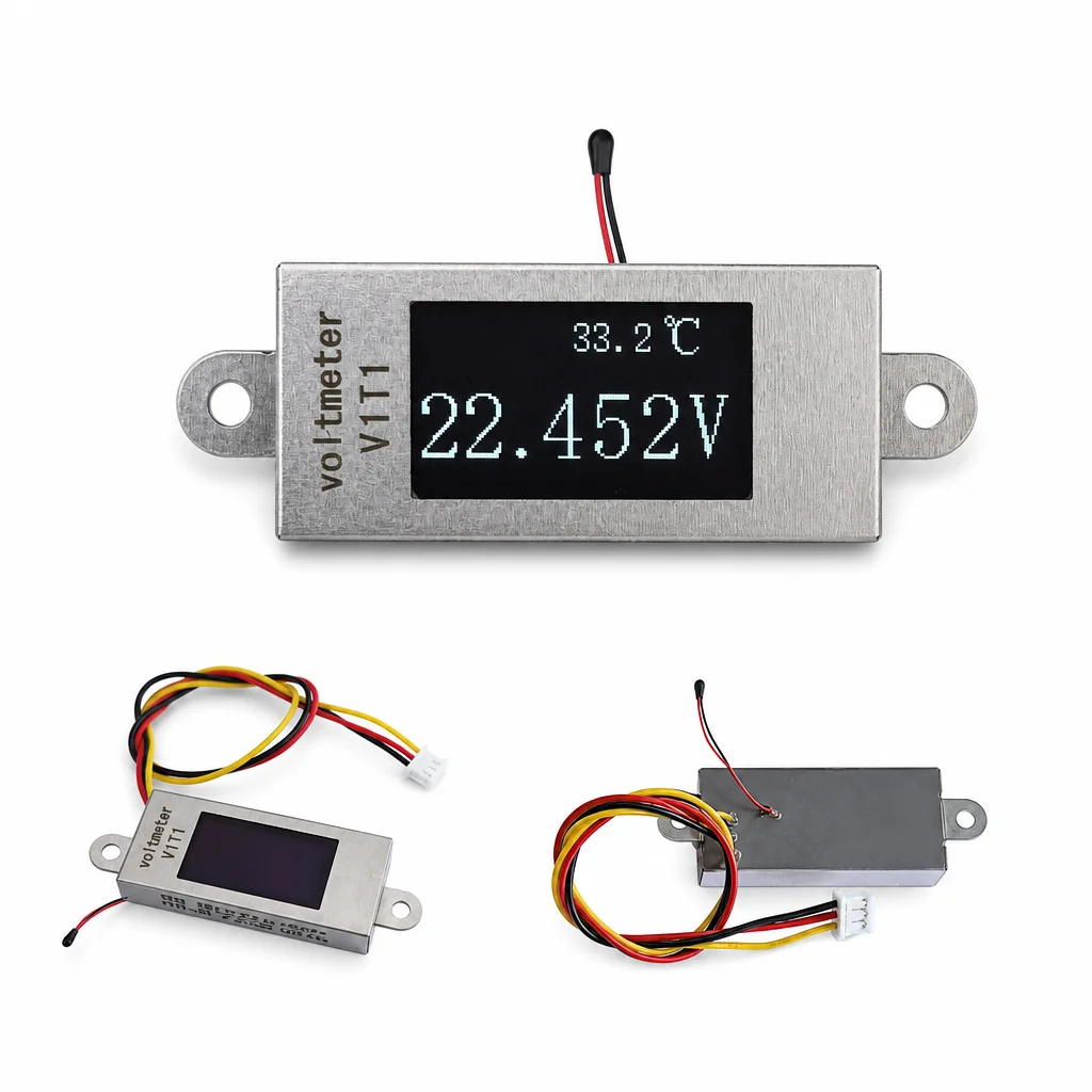 0,5 Zoll DC5-30V OLED-Display Digitales Voltmeter Digitaler Temperatursensor NTC-Sonde 1-6S Spannungsüberwachung – Detail 4
