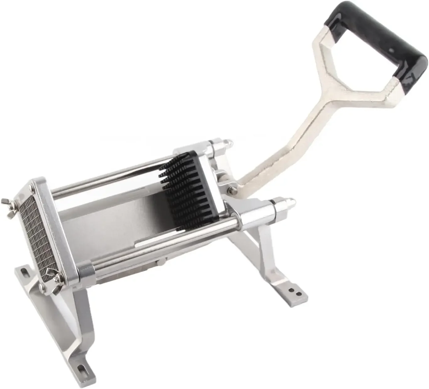 French Fry Cutter Manual Potato Cutting Machine, Commercial Stainless Steel Vegetable Cutter with Suction Feet, Thick Strip Cutt