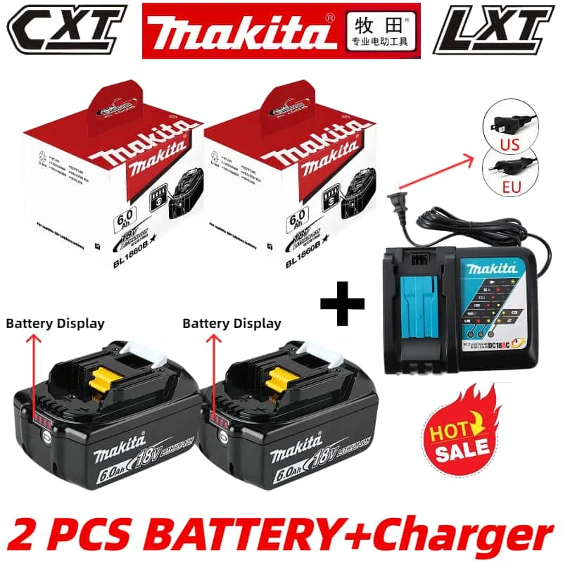 

High performance Makita 18V Battery 6.0Ah for Makita Drills,impact wrenches,Angle Grinders tools with LED Rechargeable Battery