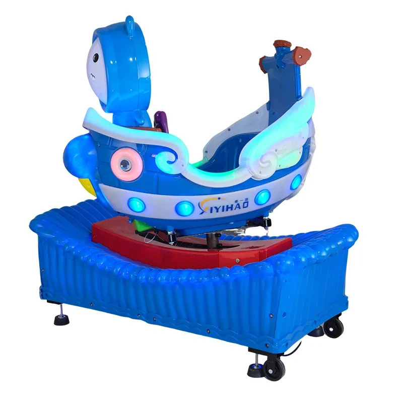 Coin-Operated Commercial Rotating Kiddie Ride Supermarket Square Electric Music