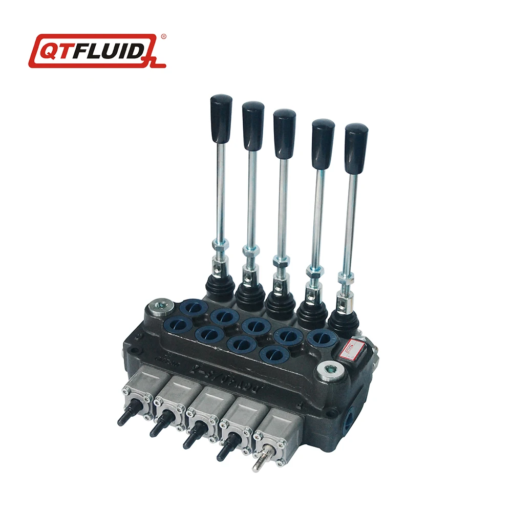 Monoblock type one piece casting hydraulic directional control valve with hydraulic valve levers