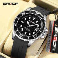SANDA Brand Fashion Men Quartz Watch Rotation of Outer Ring Design Noctilucent Waterproof Men's Watch Relogio Masculino New Hot