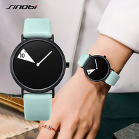 Sinobi NEW Arrival Women's Creative Watch Fashion Wristwatch Girls Rotate Leather Strap Fashion Sports Clock Elegant Women Watch