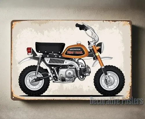 Mini Trail Z50 Monkey Vintage Motorcycle Metal Poster Tin Sign 20x30cm-aluminum