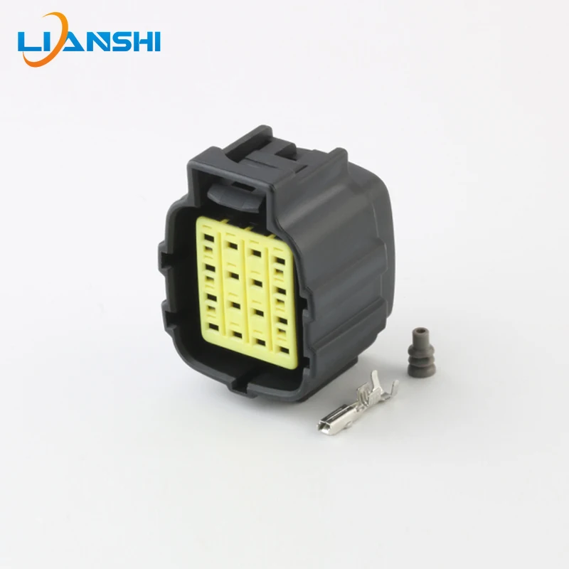 368047-1/368050-1 Car reversing radar waterproof connector 16 holes connecting plug rubber shell sheath with terminal
