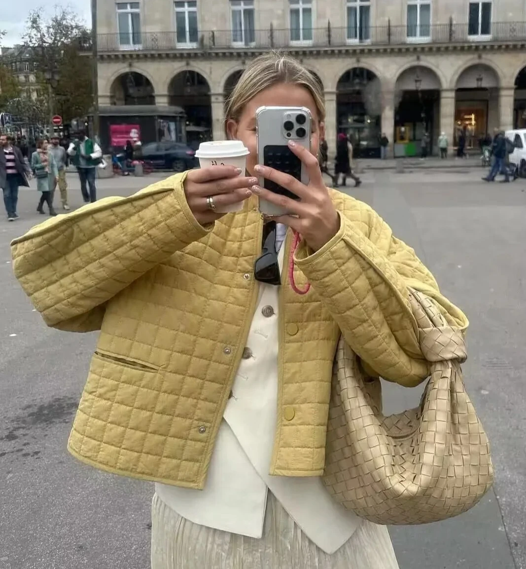 

Новые простые тонкие парки с рукавами реглан, женские осенне-зимние повседневные стеганые пальто с карманами, женские