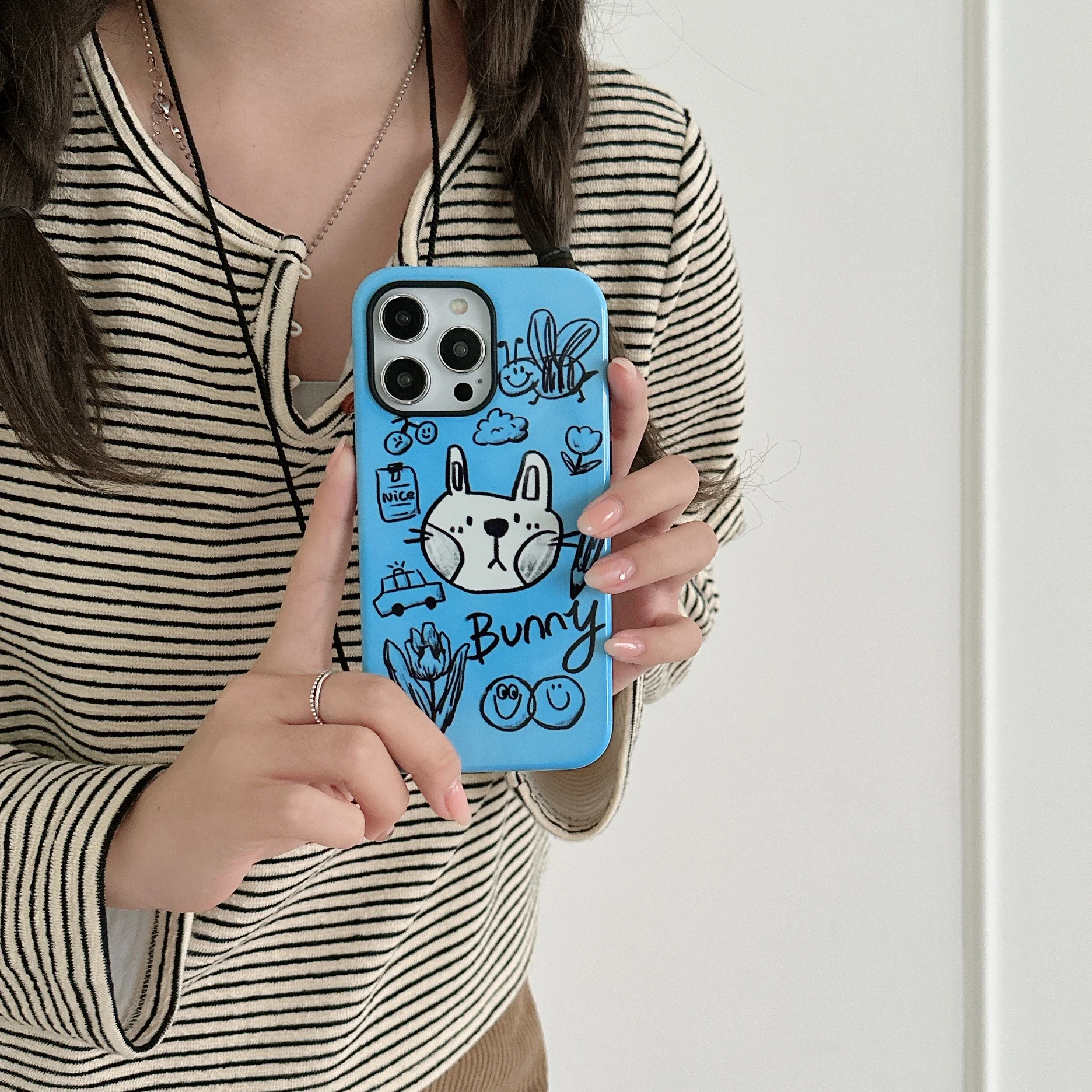 Blue bottomed cat Inclusive Magnetic Phone Case Two-In-One Film Protective Shell For iPhone 15 14 13 12 11 Pro Max Plus Mini