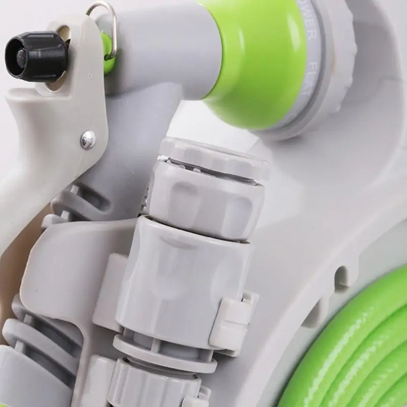 لفة خرطوم حديقة قابلة للنقل مع مادة PVC رفيعة قابلة للسحب لسهولة التخزين والاستخدام الخارجي P9YB #3