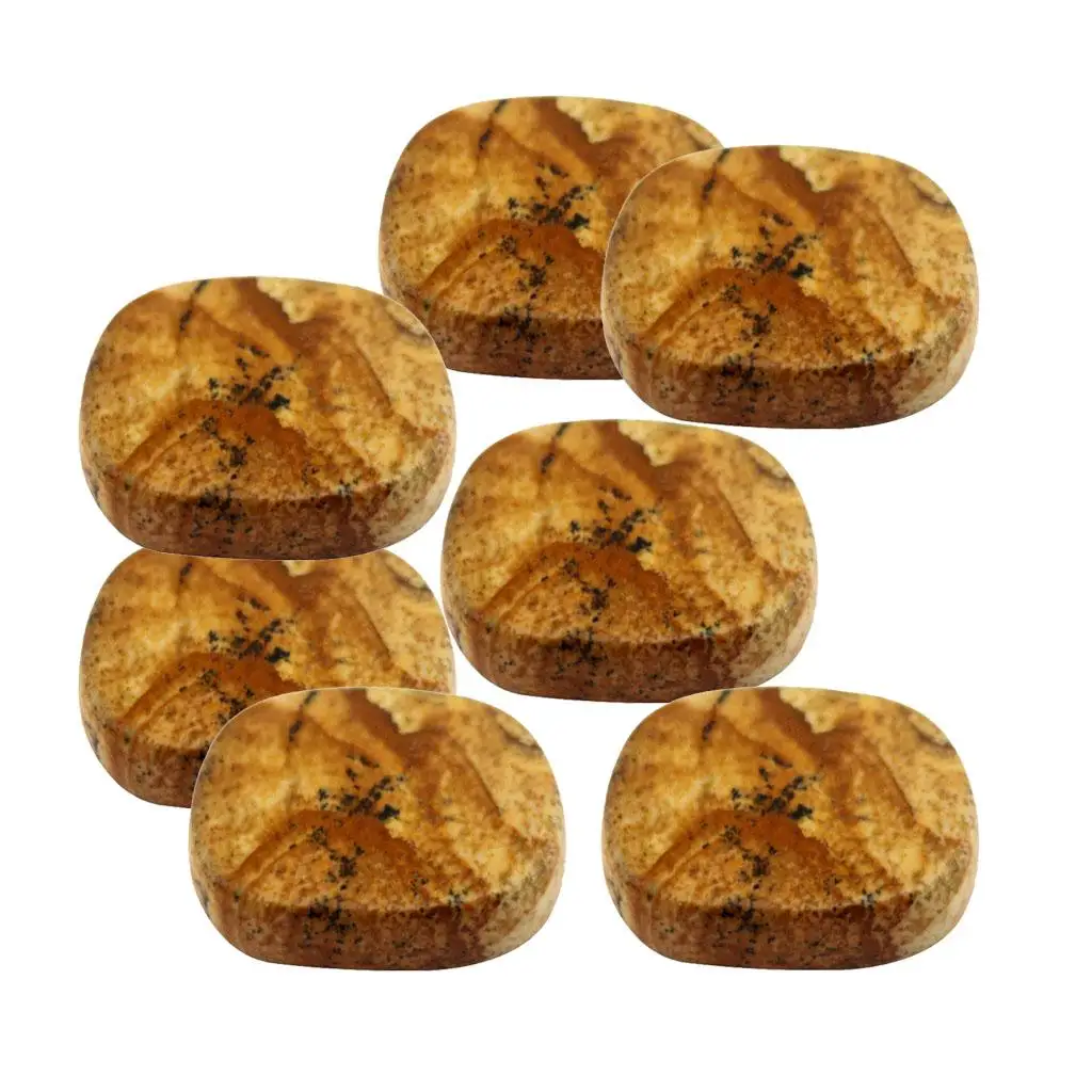 Pack Of 7 Picture Jasper Energy Chakra Gemstone Palm Stones Crystals