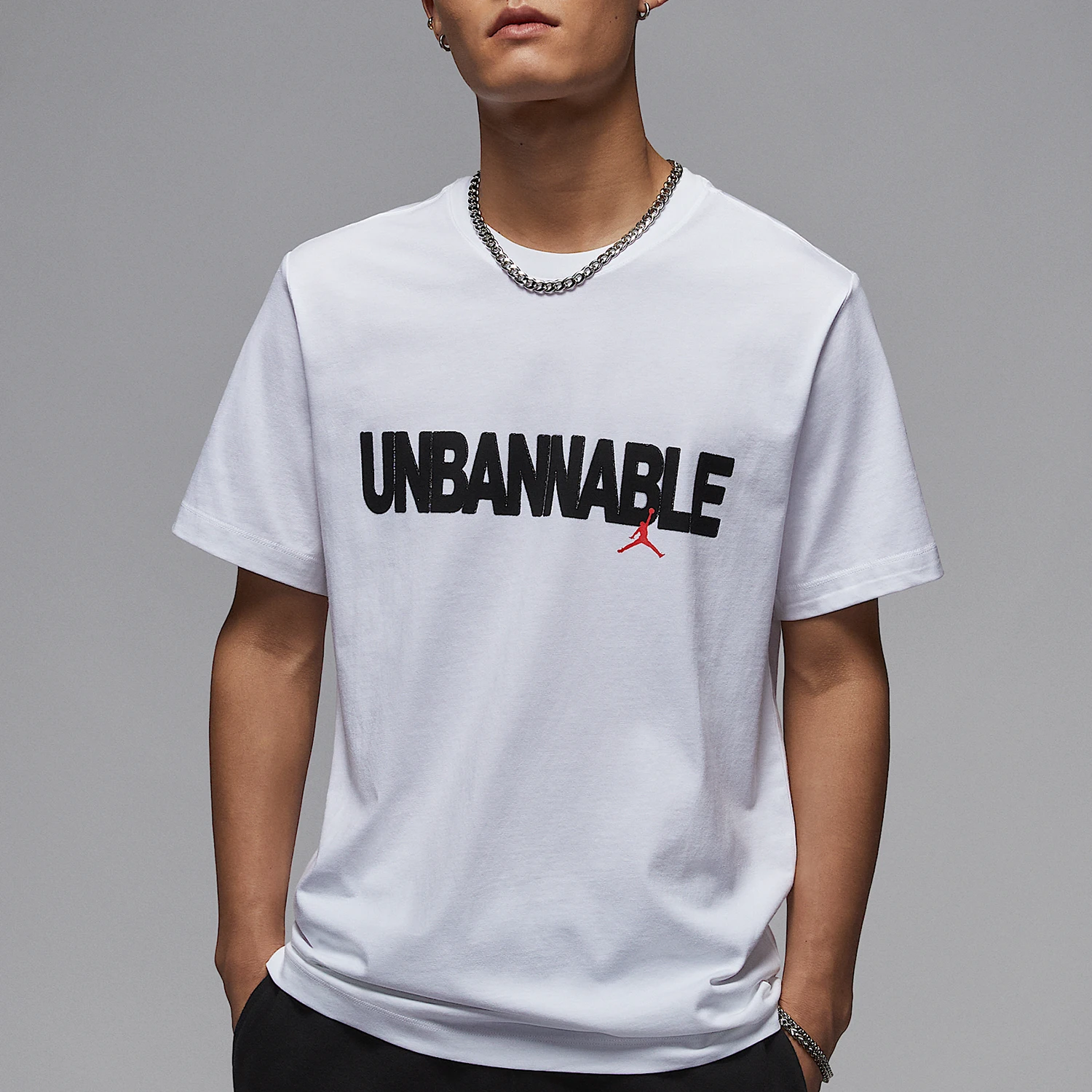 

Оригинальная мужская повседневная трикотажная футболка Nike JORDAN с круглым вырезом и короткими рукавами IQ4060-100