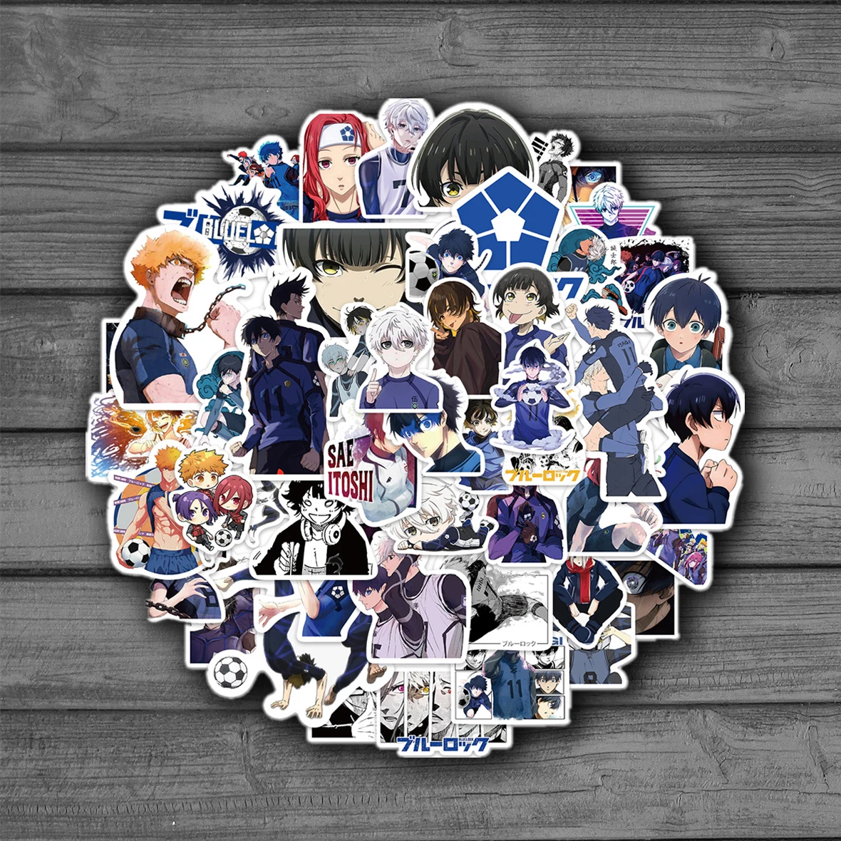 50PCS Blue Lock Football Sports Anime Stickers Scrapbook Motorcycle Luggage Laptop Graffiti Guitar Cartoon Sticker Kid Toy