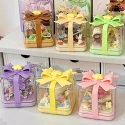 Building Block Flower Star Wish Fingertip Assembly Ring Box, Building Block Toy Puzzle Small Particle Ornament Gift for Girls
