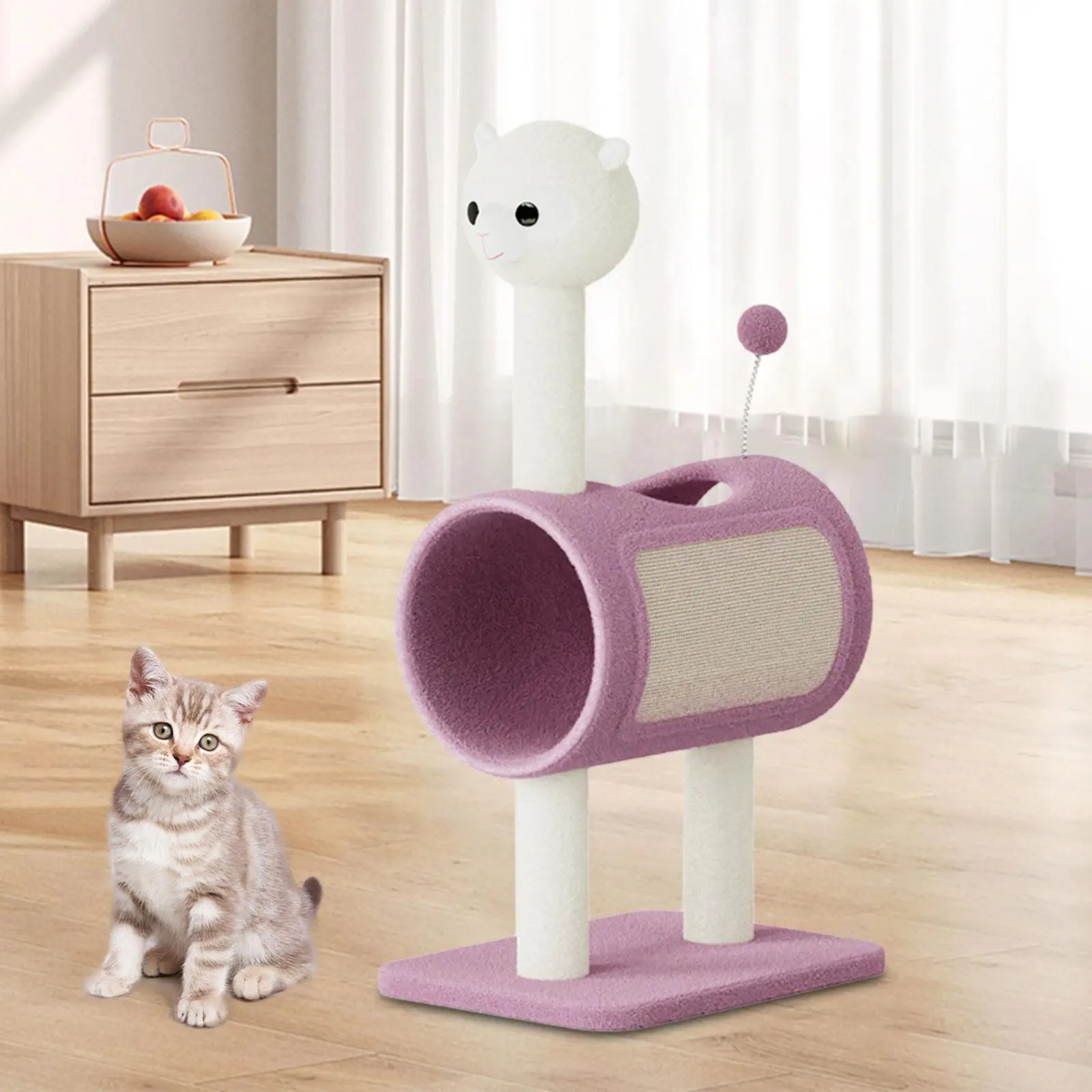 Cat Tree Toy Cat Cratching Cat Stand Climbing Towers Activity Center with Dangling Ball Play House Cute Cat Condos