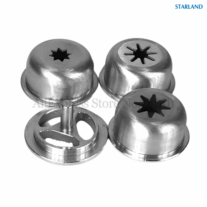 4 Pieces Churros Modeling Caps Accessories Extruding Nozzle Lids Stainless Steel Churros Maker Spare Parts Fittings 2 Options