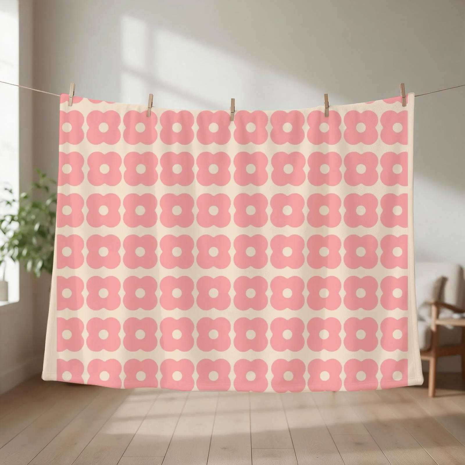 orla kiely, Flower Stem ,orla kiely pattern Throw Blanket couch cozy soft plush fuzzy picnic outdoor blanket