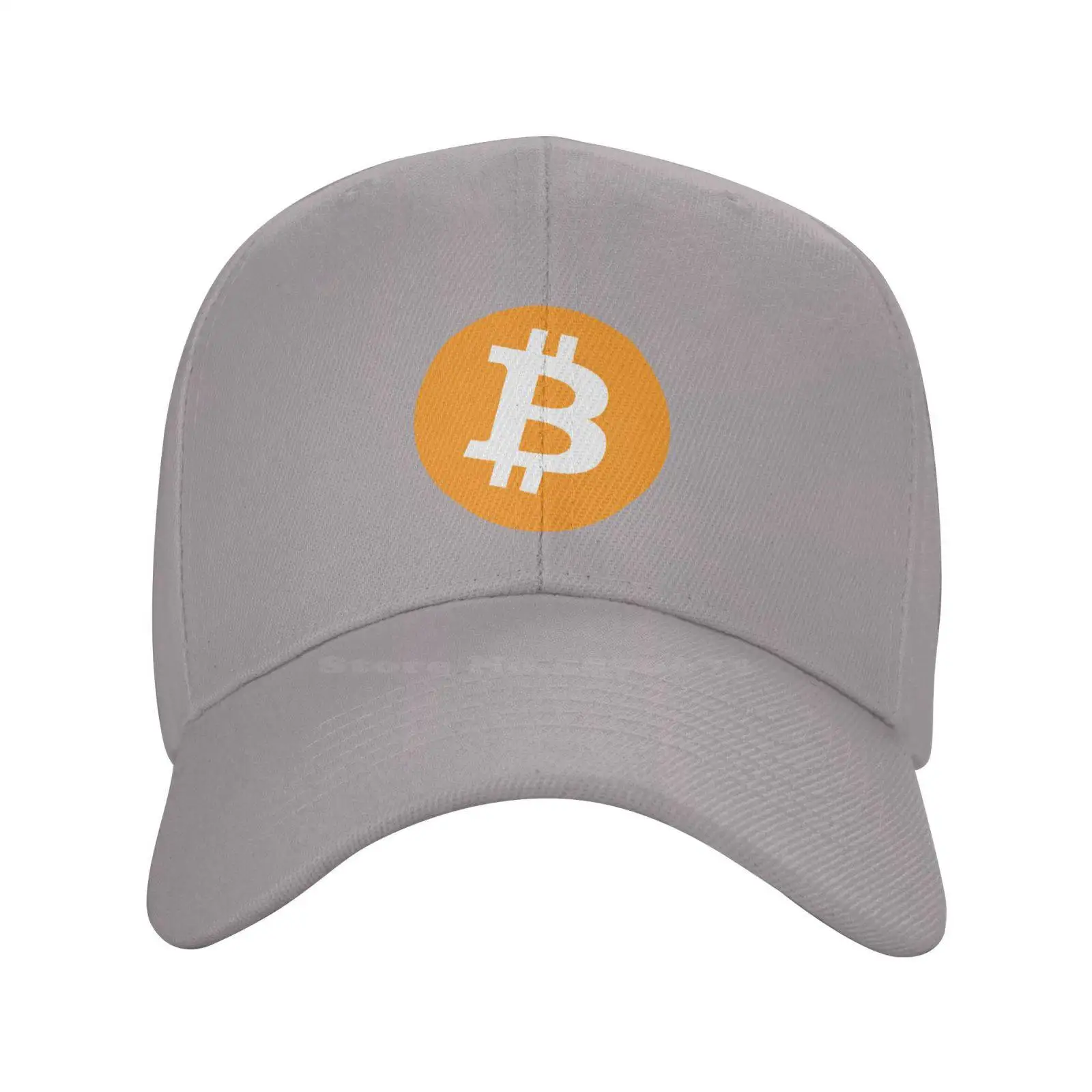 Topi bisbol Denim rajut Logo Bitcoin, topi bisbol rajutan