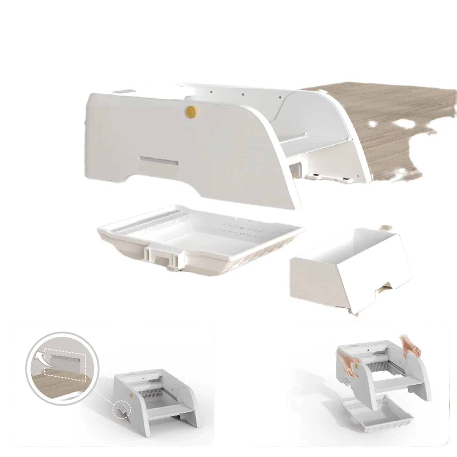 

STLF Easy-Pets Fully Automatic Smart PP LitterS Box Open Cat Toilet Voice Call App Camera Easy Clean Intelligent Cat LitterS Acc