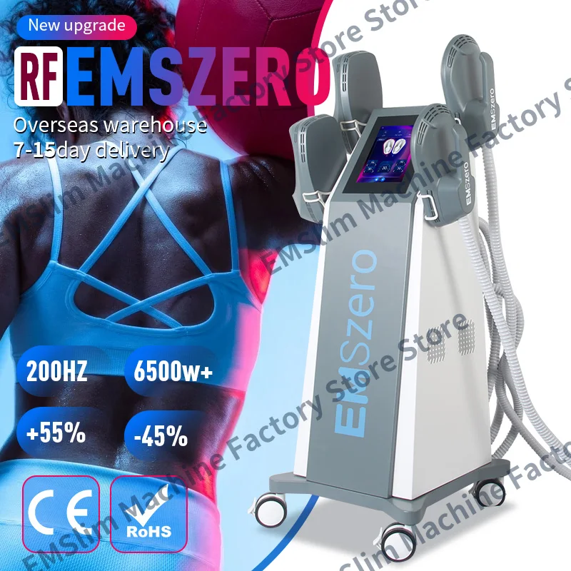 

EMSzero Weight Loss Sculpting Body Muscle Slimming Machine 6500W with 4 Handles EMS Electromagnetic Stimulate Muscle Fat Burning