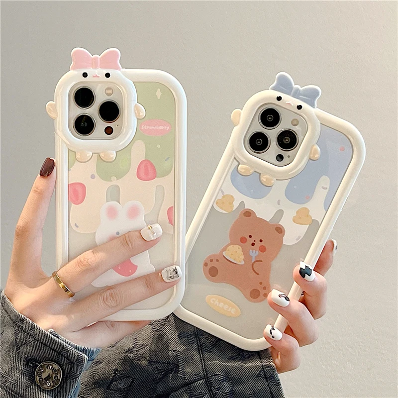 Pequeno monstro caso de telefone para iphone 16 fundas iphone 15 pro max 12 13 14 11 xr xs 6 7 8 se 2020 2022 silicone macio capa traseira