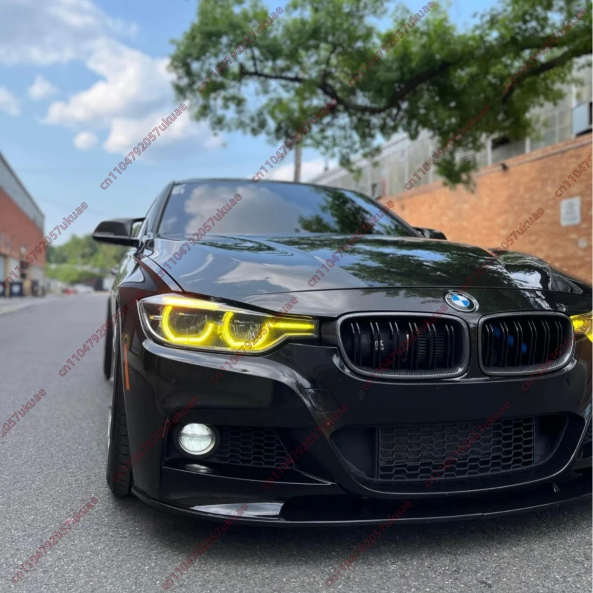 

Комплект из 2 глянцевых черных сплиттеров переднего бампера для BMW 3 серии F30 F31 F35 318d 320i 320d 330i 330d M Sport 2011-2019, спойлер-диффузор