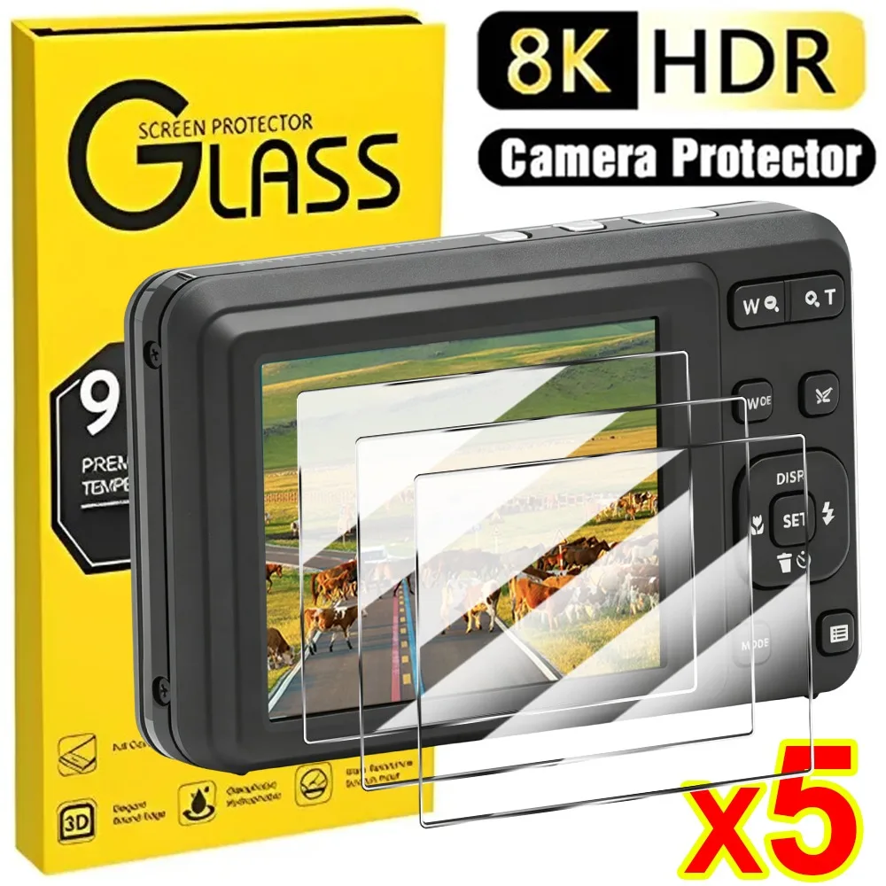 For KODAK PIXPRO FZ55 Camera Tempered Glass Film FZ55 Camera LCD Display Screen Protector HD Clear Explosion-proof Cover Film