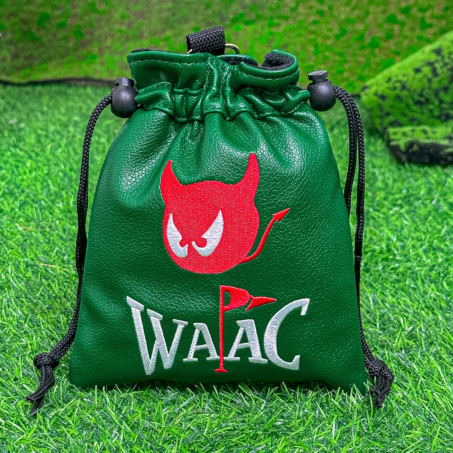 حقيبة جولف برباط مقاومة للماء، حقيبة كروية صغيرة من قماش البولي يوريثان مع سلك برباط لملحقات الجولف، تصميم للجنسين