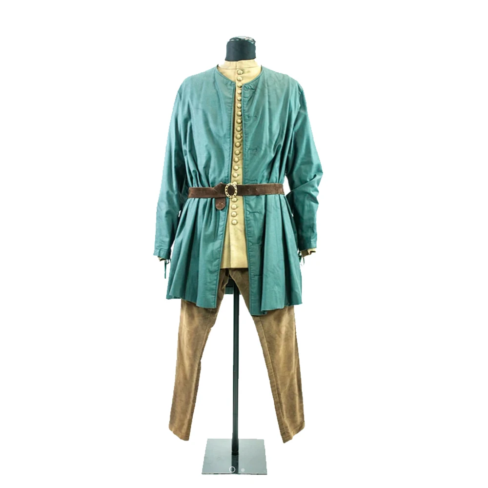 1600 ยุโรปชายชุด Victorian ยุคกลางชุดสีเขียว Prince Tudor Period เครื่องแต่งกาย Renaissance ชุดลําลอง