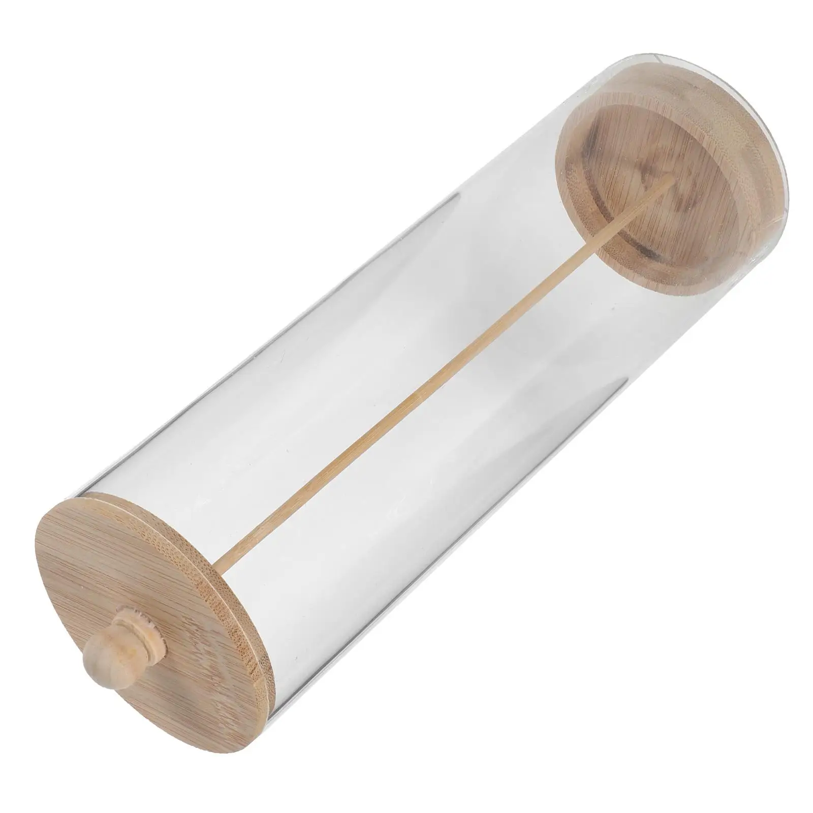 

Home Storage Rack Straw Organizer Clear Dispenser Container Wooden Holder Kitchen Cabinet Space Saving Multi Functional Long