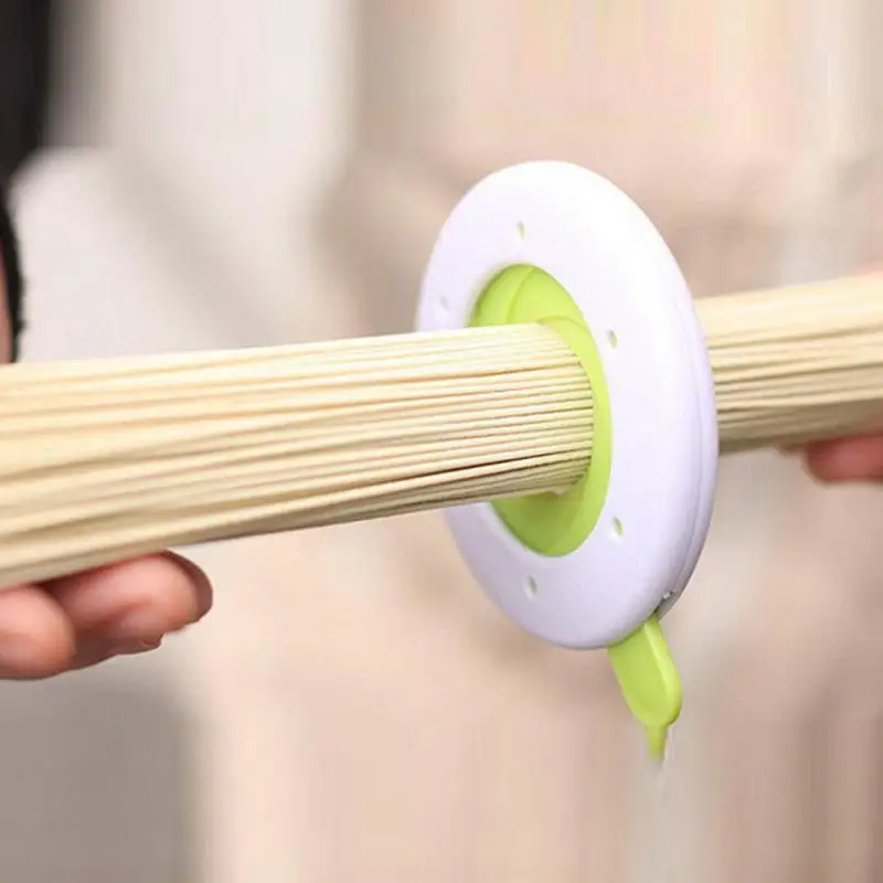 Selector de fideos de cocina ajustable, caja de almacenamiento de porciones para 1-4 personas, medición sellada de fideos finos, Gadgets de cocina