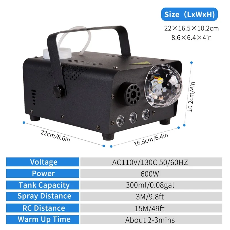 Imagem -02 - Fog Machine com Controle Remoto sem Fio Fog Machine para dj Disco Festa de Halloween Casamento Halloween Stage Effect Rgb 500w