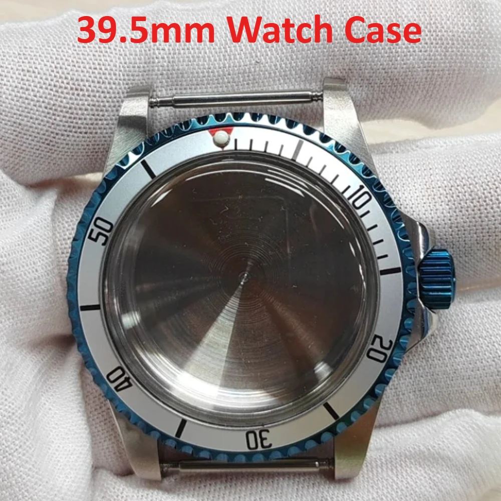 

Acrylic Glass Retro Case NH35 39.5mm Blue Silver Color Watches Case with Retro Bezel for NH35 NH36 Movement Stainless Steel