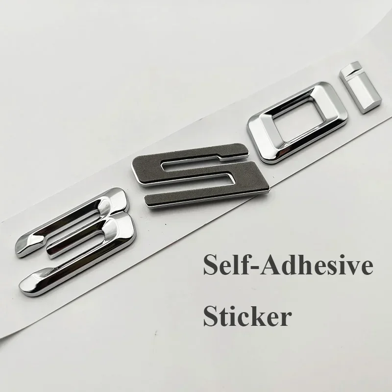 3D ABS Chrome Car Logo 320i 316i 318i 325i 328i 335i 340i 330i Emblem For E46 F30 E90 G20 Car Trunk Letters Stickers Accessories