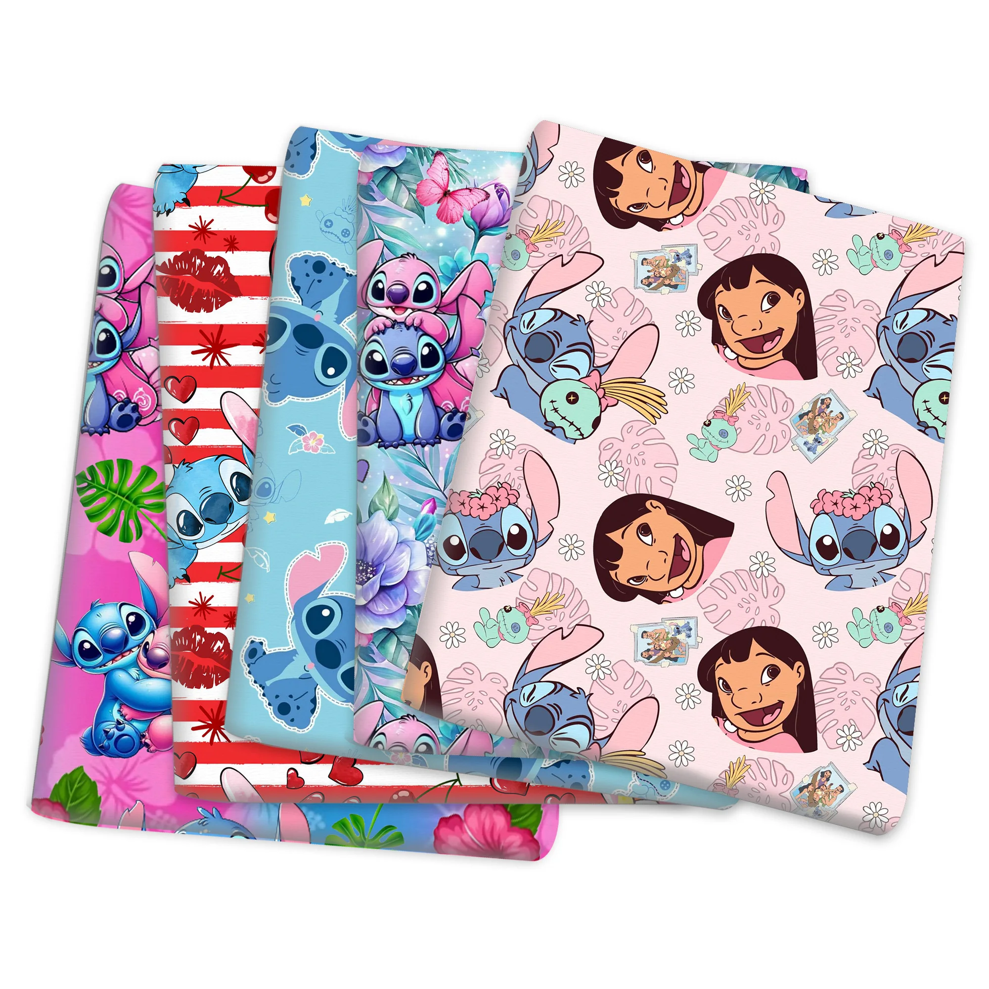 50*145cm Disney Stitch poliéster algodón/tela de algodón puro tejido costura acolchado Material de costura cortina DIY bolsa de tela