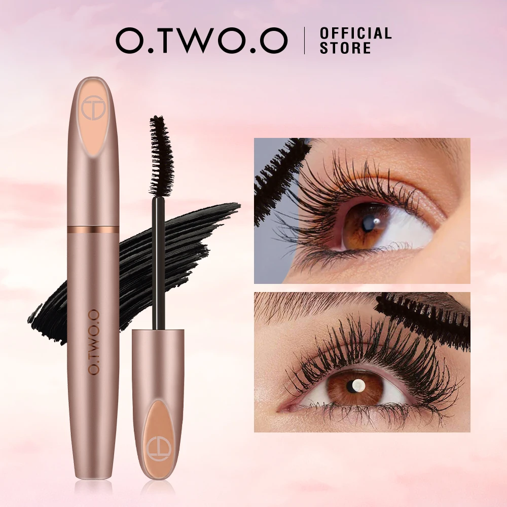 O.TWO.O 4D Seda Fibra De Cílios Mascara Cosméticos Mascara Rimel Tinta À Prova D' Água Para A Extensão Dos Cílios Ondulação Grosso Eye Lashes