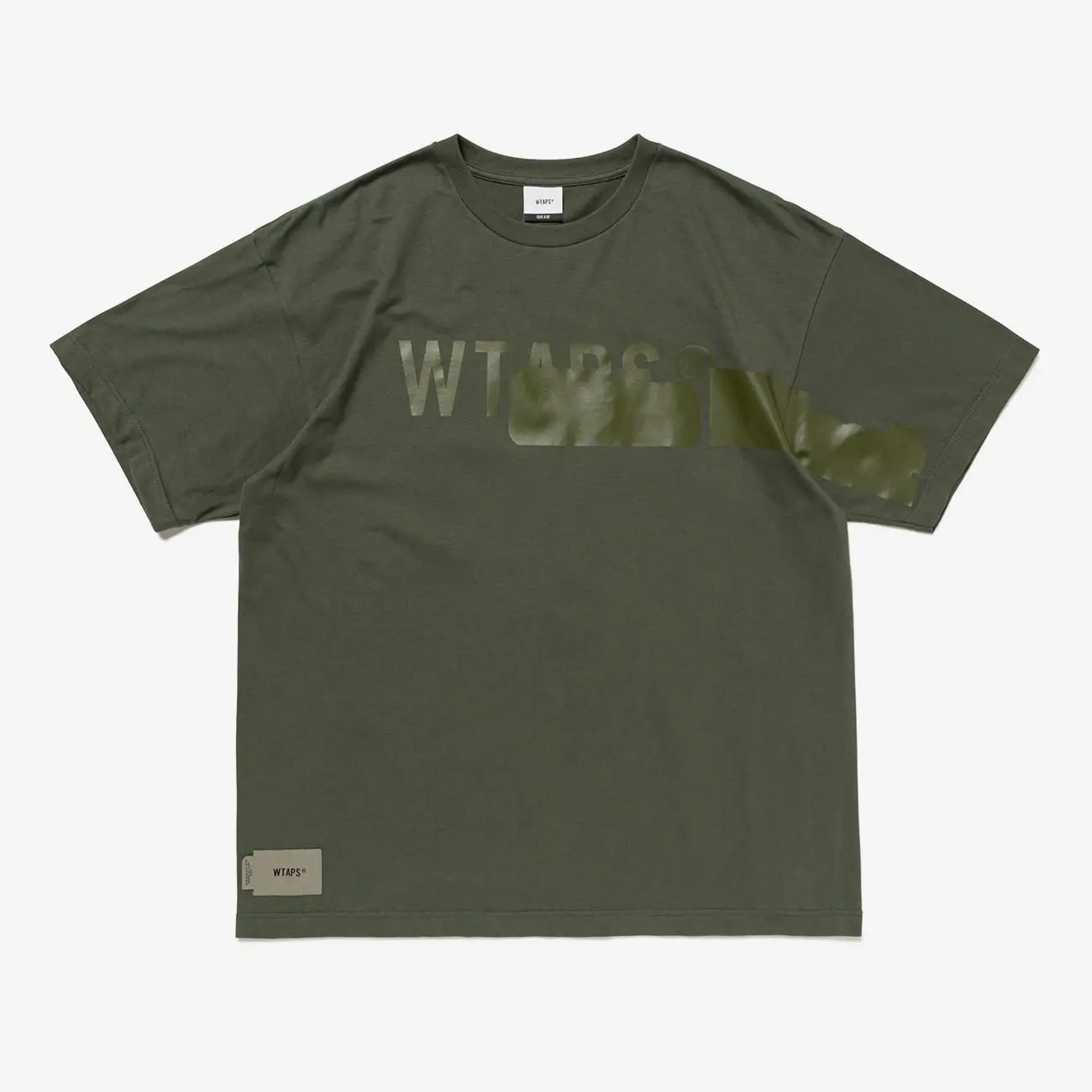 WTAPS 2026 Spring Summer Men's Oversized Short Sleeve T-Shirt Japanese Vintage Heavyweight Solid Color Graphic Print Casual Top