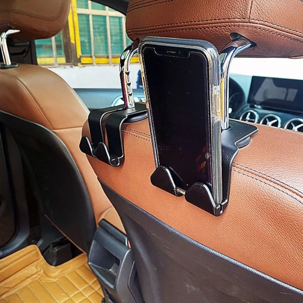 2 Pcs Double Head Car Rear Seat Hook Universal Car Interior Hanging Organizer Multi-function Auto Accessories Handbag Bracket image 5