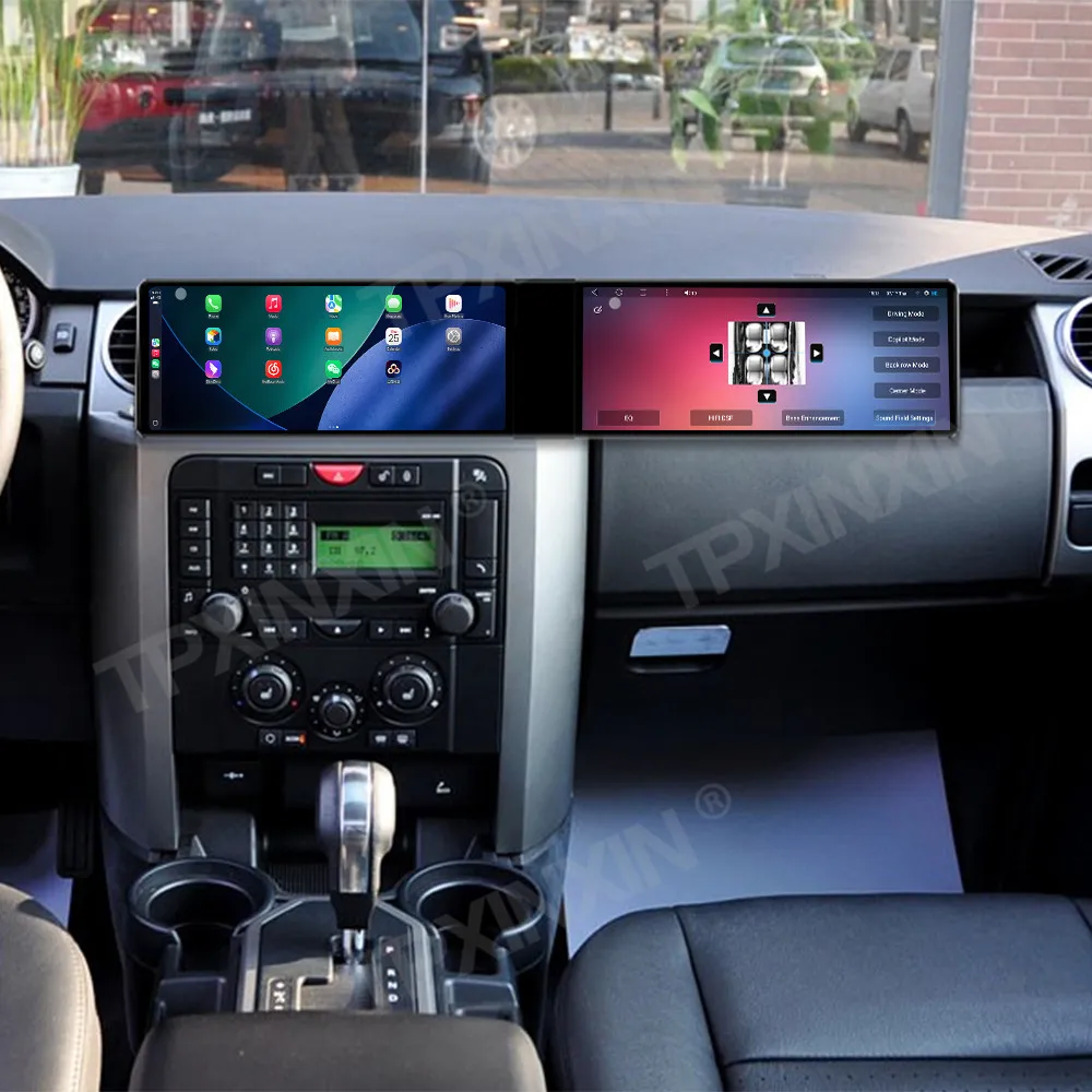

12,3-дюймовый автомобильный радиоприемник с двойным экраном для Land Rover Discovery 3 2004-2009, автомобильный мультимедийный видеоплеер, стерео, авто GPS-навигация, Carplay