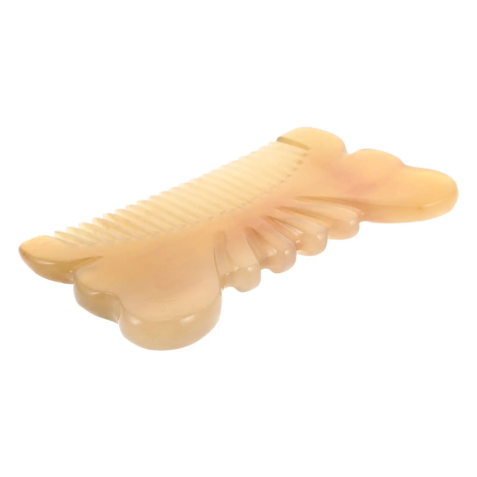 

Butterfly Natural Horn Comb Handmade Polished Thickened Scalp Massage Tool Wide Tooth Hair Styling Detangler Anti Static Chinese