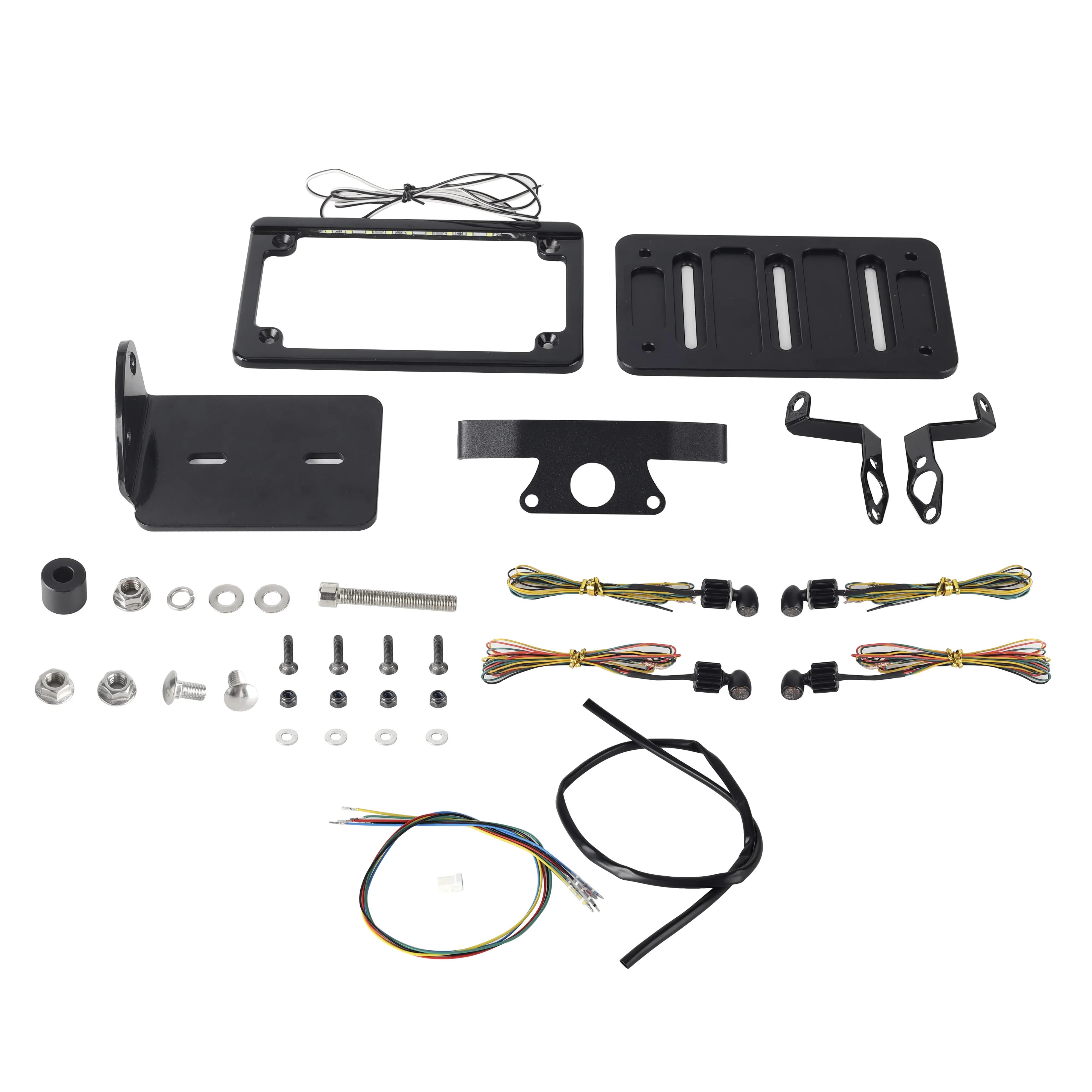 LED Turn Signals & Mini Tail Light Kit with Side Mount License Plate Bracket for Harley Sportster S RH1250S 2021-2024