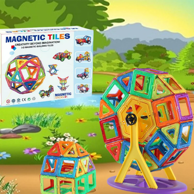 ชิ้นแม่เหล็ก Magnetic block ตัวแปรแม่เหล็ก stick match แม่เหล็กปริศนาของเล่นขนาดใหญ่สีหน้าต่างแม่เหล็กชิ้นของขวัญ