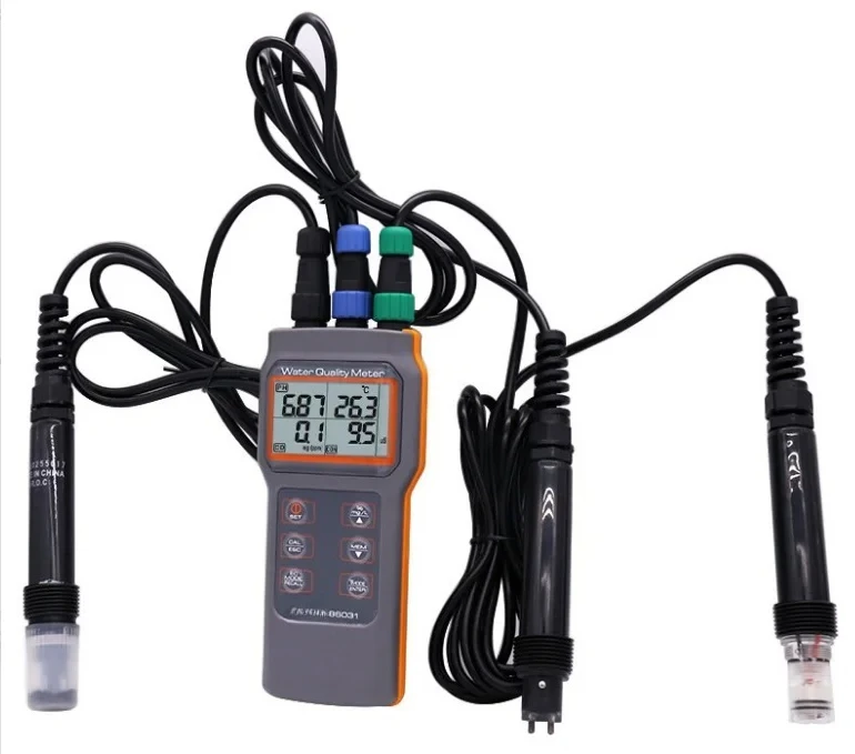 Professional AZ86031 Waterproof pH/TDS/SALT/COND/DO Meter – 5-in-1 Digital Water Quality Tester for Aquaculture & Lab