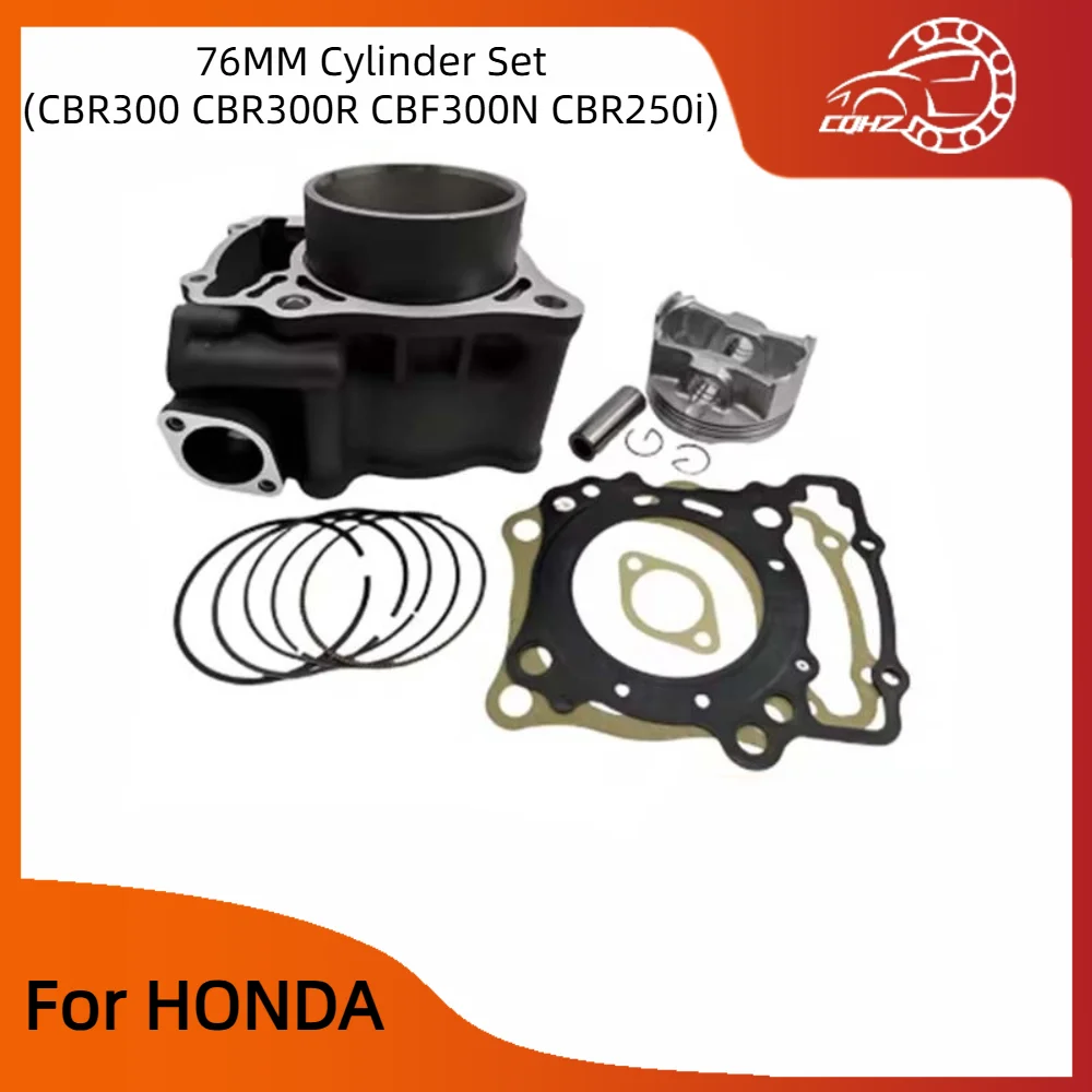 

Motorcycle 76mm Cylinder Piston Set For HONDA CBR250i CBR 300 CMX300 A CBF300N CB300F CBR300R CBR300RA ABS Rebel 300 Accessories