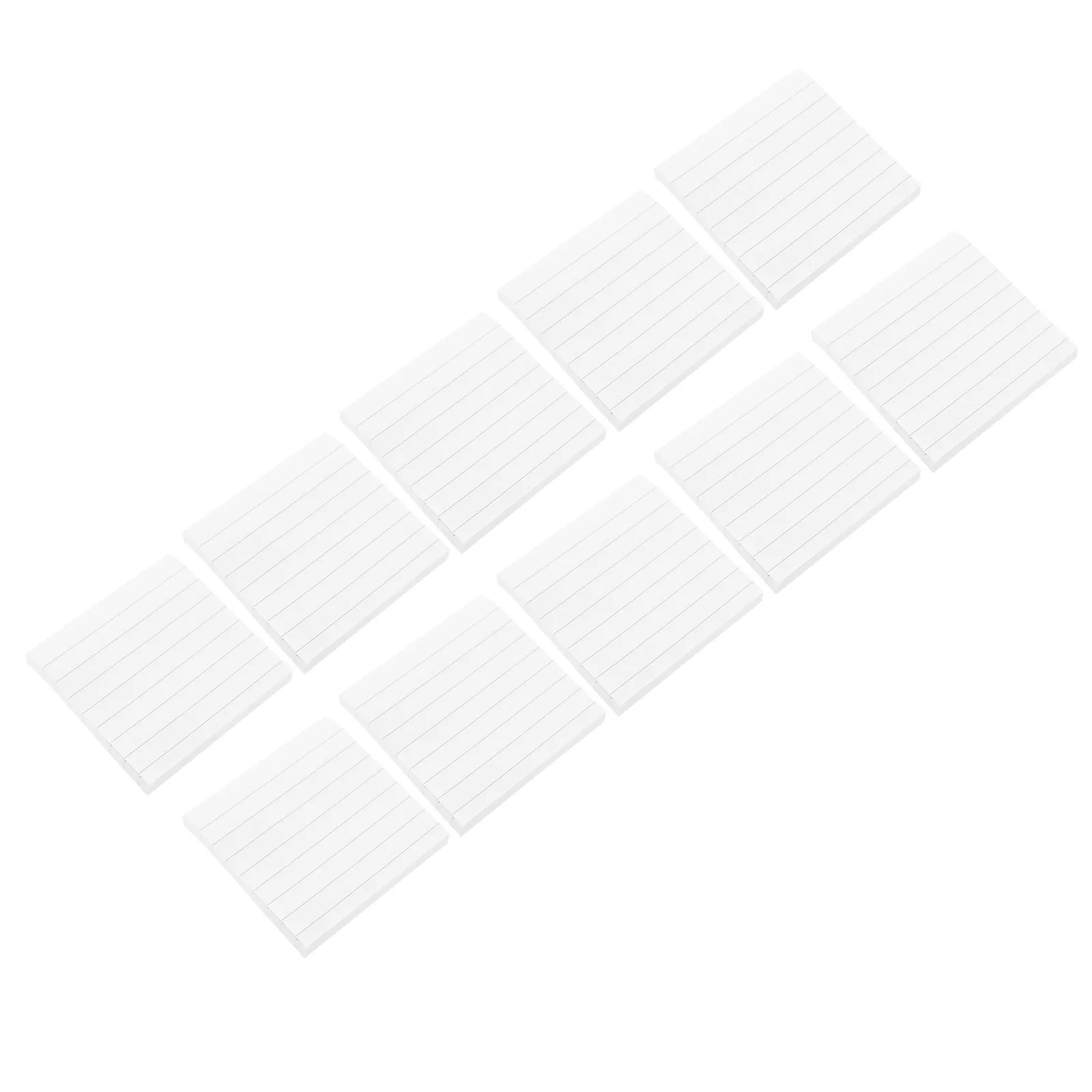 

10Pcs Self Adhesive Memo Notes Portable Post Notes Concise Sticky Memo Pads for Students Teachers Office Staffs Fridge Desk Wall